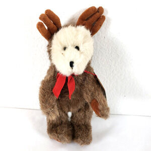 Boyds Bears Retired Plush Ewell Reindeer Outfit Jointed Tag Holiday Christmas